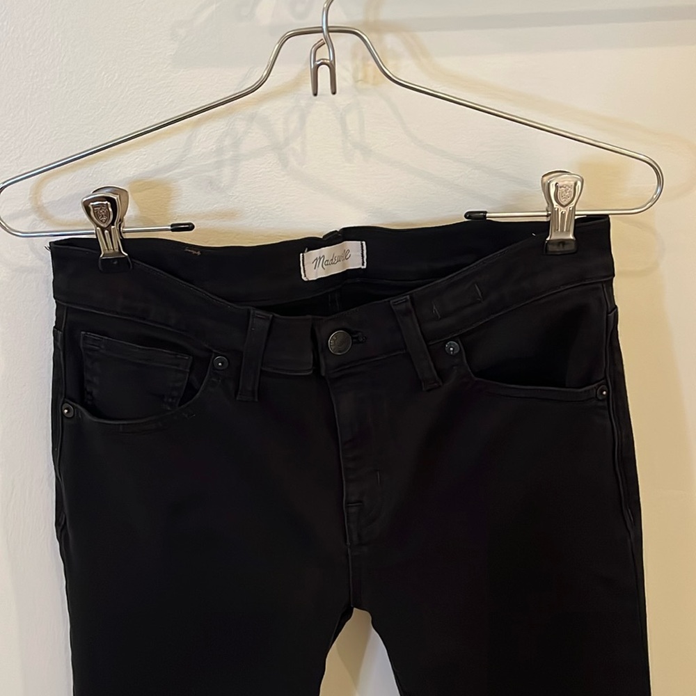 Madewell 8" rise skinny jean black denim